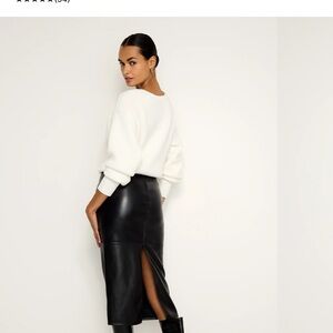 GOOD AMERICAN Faux Leather Midi Skirt – NWT (New With Tags) Size 12